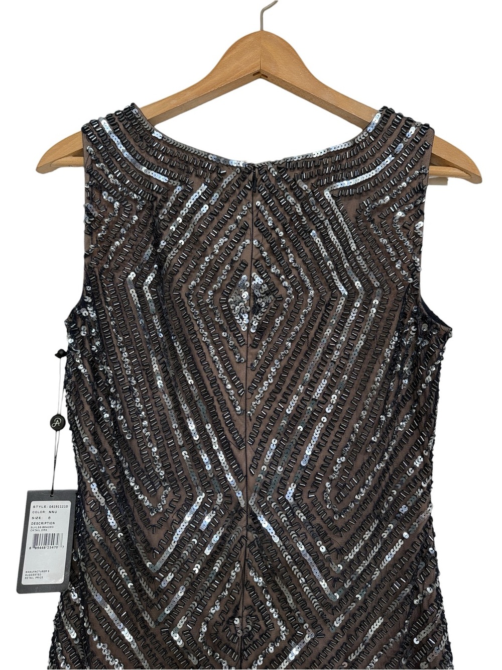 Adrianna Papell Beaded Sequin Cocktail Dress Size 8 NWT - Picture 5 of 11